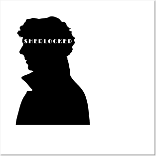 Sherlock silhouette design Posters and Art